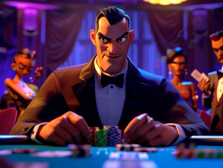 Tampilan meja BandarQ dengan posisi bandar dan pemain di spadegaming